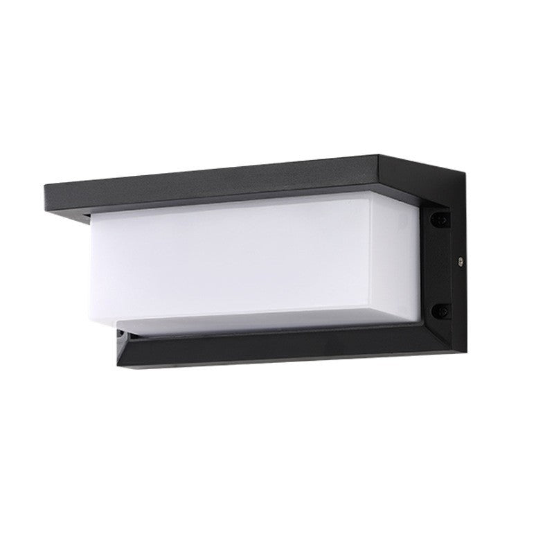 Lámpara de pared LED moderna, minimalista, impermeable, rectangular, de aluminio y acrílico, para exteriores, para jardines