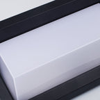 Lámpara de pared LED moderna, minimalista, impermeable, rectangular, de aluminio y acrílico, para exteriores, para jardines