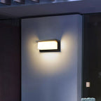 Lámpara de pared LED moderna, minimalista, impermeable, rectangular, de aluminio y acrílico, para exteriores, para jardines