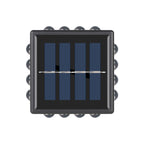 Modern Minimalist Solar Waterproof Square ABS PS LED Outdoor Wall Sconce Lamp For Garden