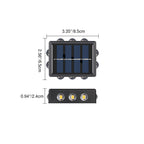 Modern Minimalist Solar Waterproof Square ABS PS LED Outdoor Wall Sconce Lamp For Garden