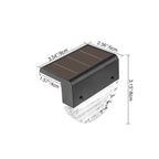 Contemporary Creative Solar Waterproof Semi-circular ABS Plastic LED Outdoor Wall Sconce Lamp Landscape Light For Garden