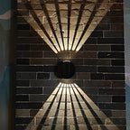 Lámpara de pared exterior redonda ajustable impermeable de vidrio ABS con energía solar de simplicidad moderna Iluminación paisajística para jardín