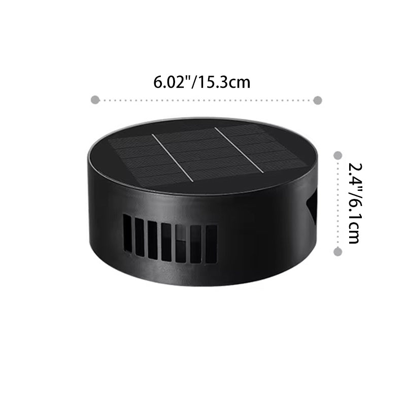 Lámpara de pared exterior redonda ajustable impermeable de vidrio ABS con energía solar de simplicidad moderna Iluminación paisajística para jardín
