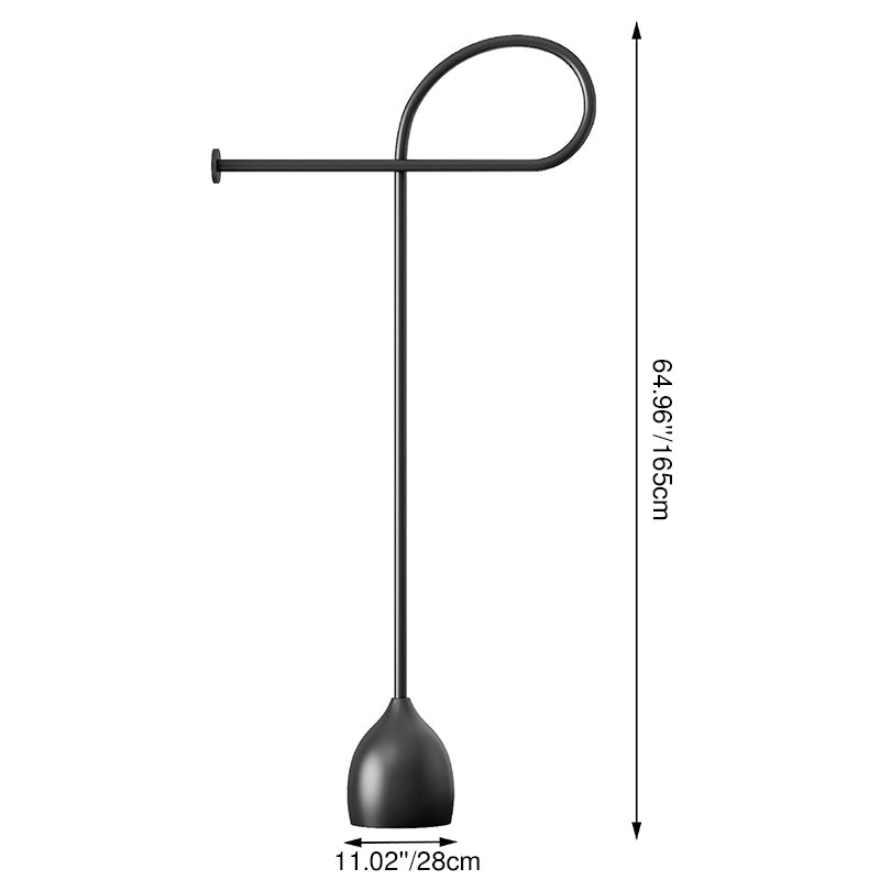 Modern Minimalist Carbon Steel Linear Freestanding Hall Tree For Living Room & Bedroom