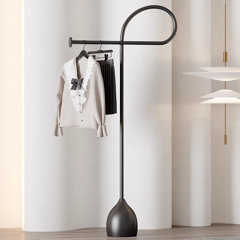 Modern Minimalist Carbon Steel Linear Freestanding Hall Tree For Living Room & Bedroom