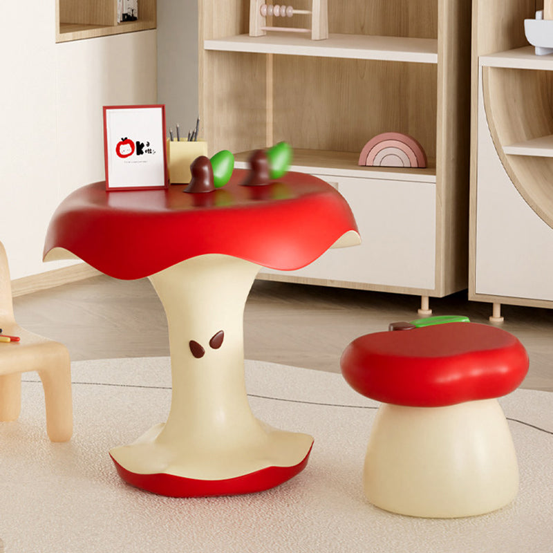 Modern Resin Apple-Shaped Stool – Decorative Low-Profile Seat for Entryway & Living Room