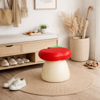 Modern Resin Apple-Shaped Stool – Decorative Low-Profile Seat for Entryway & Living Room