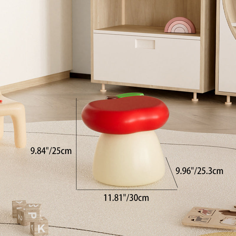 Modern Resin Apple-Shaped Stool – Decorative Low-Profile Seat for Entryway & Living Room