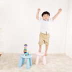 Modern Minimalist Cylindrical Kids' PP Low Stool - Backless & Armless for Living Room
