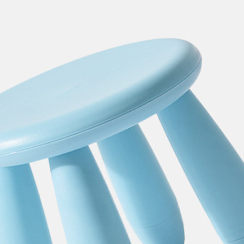 Modern Minimalist Cylindrical Kids' PP Low Stool - Backless & Armless for Living Room