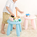 Modern Minimalist Cylindrical Kids' PP Low Stool - Backless & Armless for Living Room