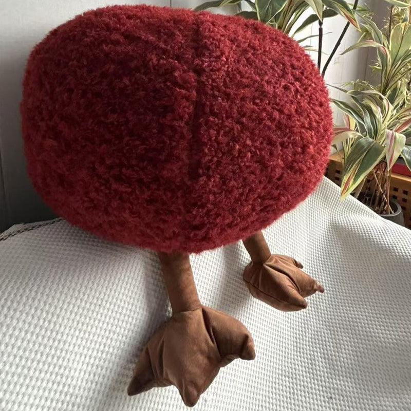 Contemporary Round EPP Particle Kids Stool — Short, Low, Backless & Armless, Fleece Finish, Living Room