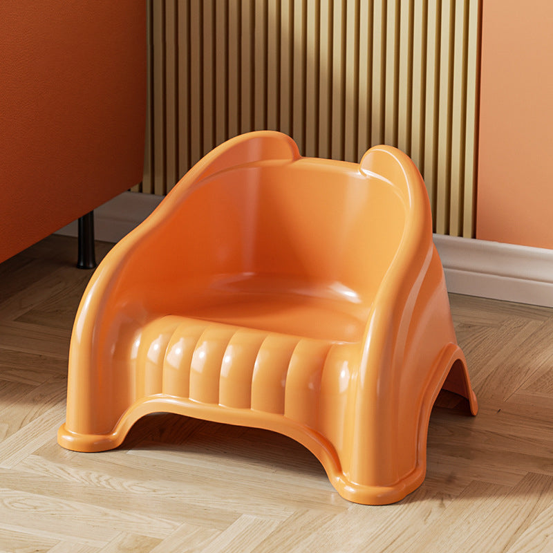 Modern Minimalist Curved Bear Design PP Kids Stool – Stackable, Low, Armless, for Living Room