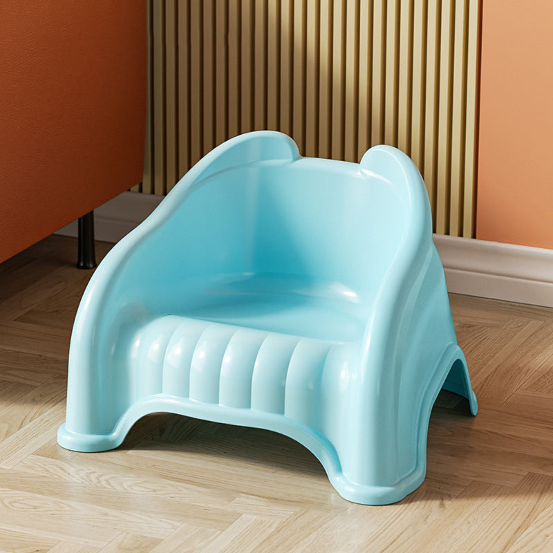 Modern Minimalist Curved Bear Design PP Kids Stool – Stackable, Low, Armless, for Living Room