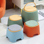 Contemporary Cylindrical PP Kids Stool – Portable, Low, Backless & Armless for Living Room