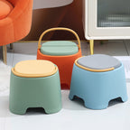 Contemporary Cylindrical PP Kids Stool – Portable, Low, Backless & Armless for Living Room