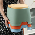 Contemporary Cylindrical PP Kids Stool – Portable, Low, Backless & Armless for Living Room