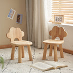 Contemporary Cloud-Shaped Kids Stool — Cylindrical Rubberwood Frame with Multi-Layer Plywood, Low-Profile Seating for Living Room