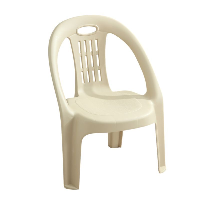 Chic Modern Minimalist Curved Kids' PP Stackable Low Stool with Backrest for Living Room