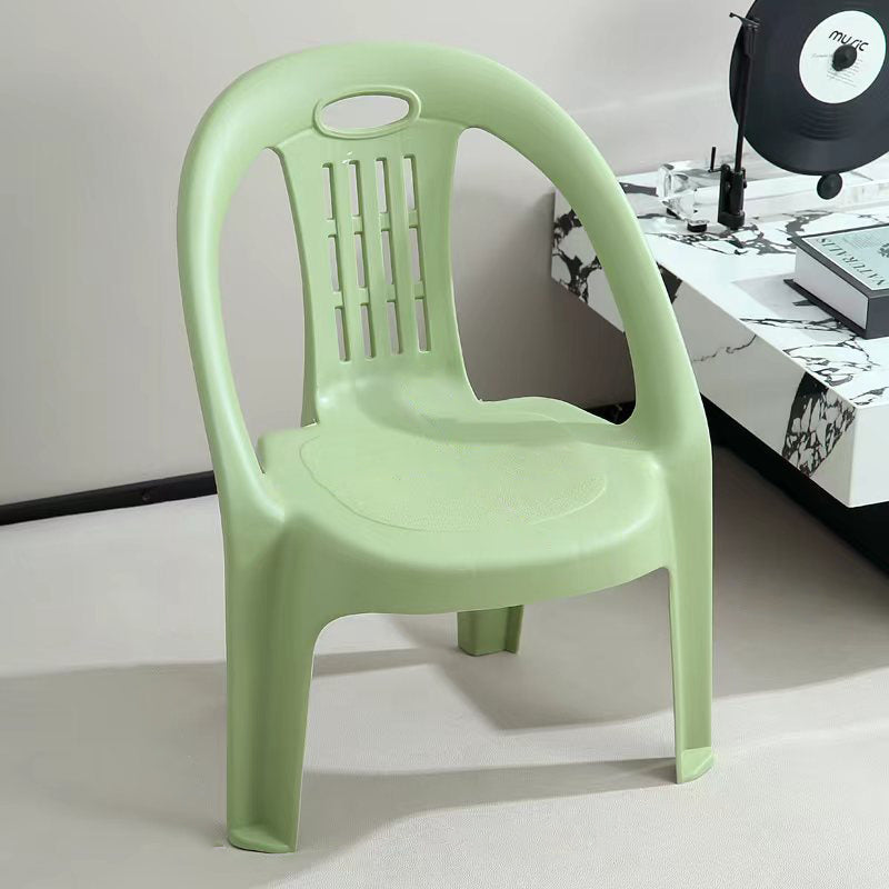 Chic Modern Minimalist Curved Kids' PP Stackable Low Stool with Backrest for Living Room