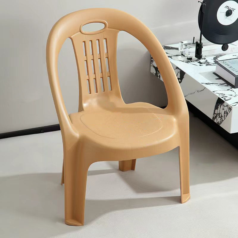Chic Modern Minimalist Curved Kids' PP Stackable Low Stool with Backrest for Living Room