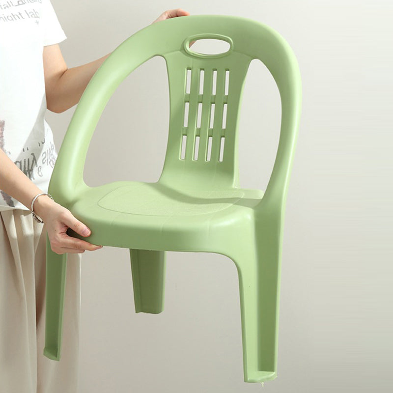 Chic Modern Minimalist Curved Kids' PP Stackable Low Stool with Backrest for Living Room