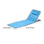 Modern Minimalist Rectangular Oxford Fabric Folding Beach Chair with Steel Tube Frame and ABS Backrest – Outdoor Recliner
