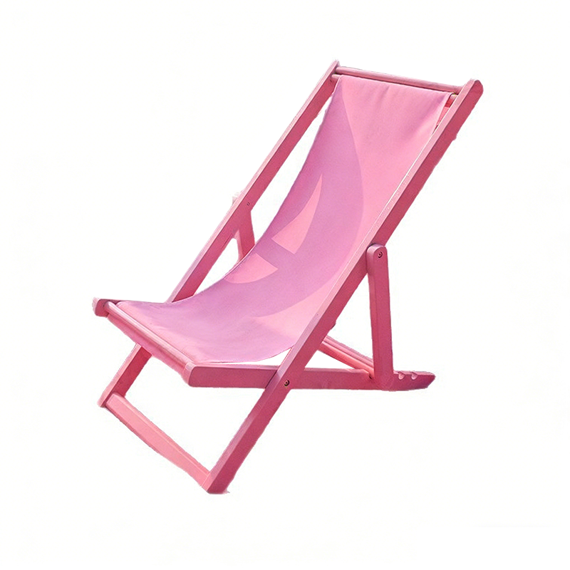 Sillón Plegable Rectangular Moderno para Playa de Tela Oxford con Estructura de Madera Maciza y Respaldo Reclinable para Uso Exterior