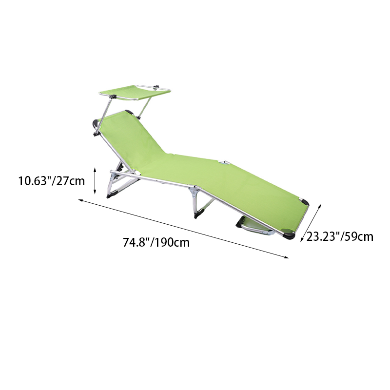 Sillón Rectangular Moderno Minimalista para Playa con Tela Oxford y Estructura de Tubo de Aluminio - Reclinable Plegable con Respaldo para Exteriores