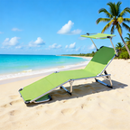 Sillón Rectangular Moderno Minimalista para Playa con Tela Oxford y Estructura de Tubo de Aluminio - Reclinable Plegable con Respaldo para Exteriores