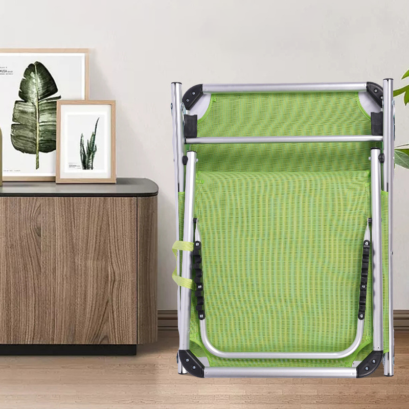 Sillón Rectangular Moderno Minimalista para Playa con Tela Oxford y Estructura de Tubo de Aluminio - Reclinable Plegable con Respaldo para Exteriores