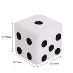 Modern Sherpa Fleece Cube Stool - Solid Wood, Dice-Shaped Low Seat with Non-Slip Pads for Bedroom & Living Room