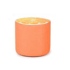 Fruit-Inspired Cylindrical Stool in Fabric & Solid Wood — Low Profile with Removable Cover for Bedroom or Living Room
