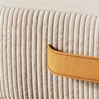 Taburete bajo moderno y minimalista, elegante, de tela y madera maciza, diseño con forma de jabón para sala de estar