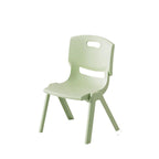 Taburete Bajo Cuadrado Contemporáneo Escandinavo de PP Apilable con Respaldo para Niños para Sala de Estar