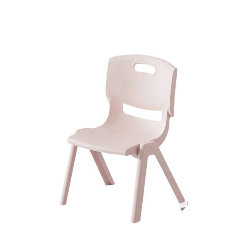 Taburete Bajo Cuadrado Contemporáneo Escandinavo de PP Apilable con Respaldo para Niños para Sala de Estar