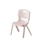 Taburete Bajo Cuadrado Contemporáneo Escandinavo de PP Apilable con Respaldo para Niños para Sala de Estar