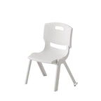 Taburete Bajo Cuadrado Contemporáneo Escandinavo de PP Apilable con Respaldo para Niños para Sala de Estar