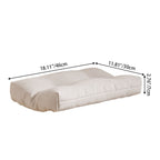 Taburete infantil rectangular moderno y minimalista, plegable, con tapicería de tela y estructura de madera maciza de pino — Asiento ideal para la sala de estar