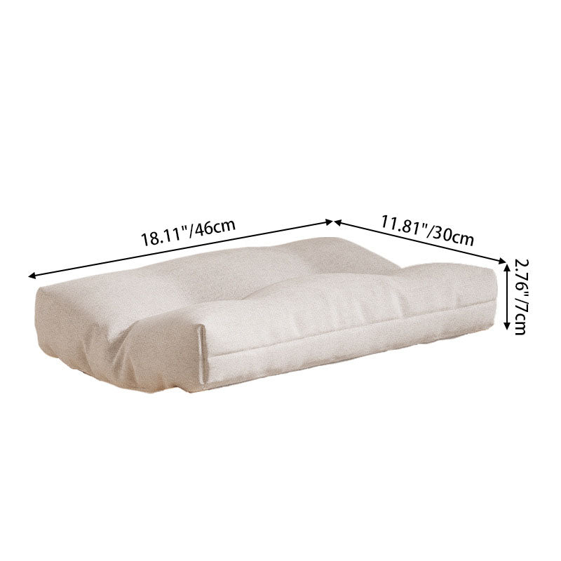 Taburete infantil rectangular moderno y minimalista, plegable, con tapicería de tela y estructura de madera maciza de pino — Asiento ideal para la sala de estar