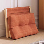 Taburete infantil rectangular moderno y minimalista, plegable, con tapicería de tela y estructura de madera maciza de pino — Asiento ideal para la sala de estar