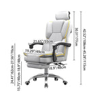 Contemporary Scandinavian Rectangular PU Leather Steel Height-Adjustable Swivel Backrest Armrest Gaming Chair For Bedroom