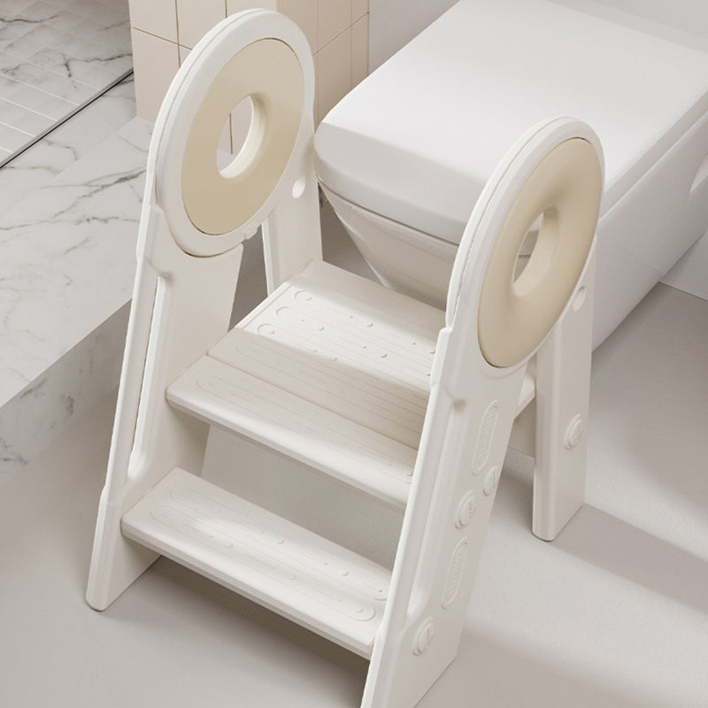 Modern Scandinavian Rectangular HDPE 3-Step Foldable Kids Stool for Bedroom & Living Room