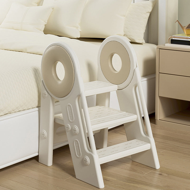 Modern Scandinavian Rectangular HDPE 3-Step Foldable Kids Stool for Bedroom & Living Room