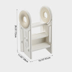 Modern Scandinavian Rectangular HDPE 3-Step Foldable Kids Stool for Bedroom & Living Room
