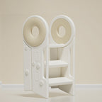 Modern Scandinavian Rectangular HDPE 3-Step Foldable Kids Stool for Bedroom & Living Room