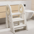 Modern Scandinavian Rectangular HDPE 3-Step Foldable Kids Stool for Bedroom & Living Room