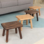 Modern Beech Wood Kids Stool – Low, Rectangular Solid-Wood Design for Entryways and Living Rooms