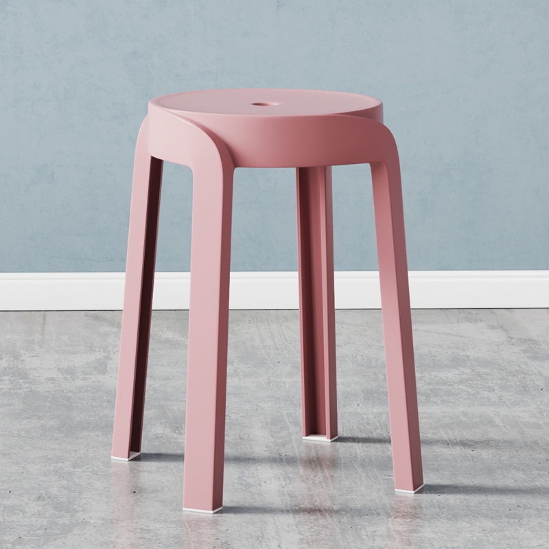 Contemporary Scandinavian Round PP Stackable Stool For Living Room